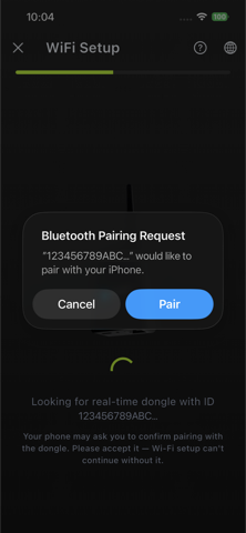 Confirm Bluetooth pairing