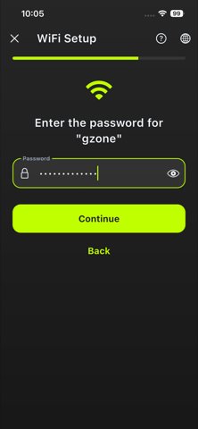 Enter the Wi-Fi password